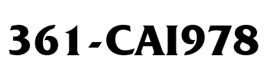 361-CAI978 Font Image