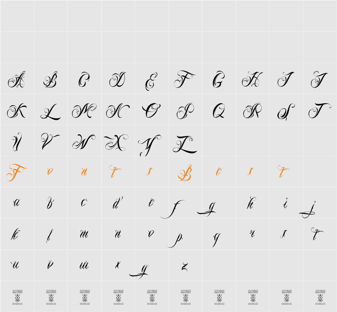 Nina Script Demo Character Map