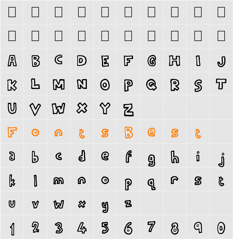 RUNNING ON EMPTY Character Map