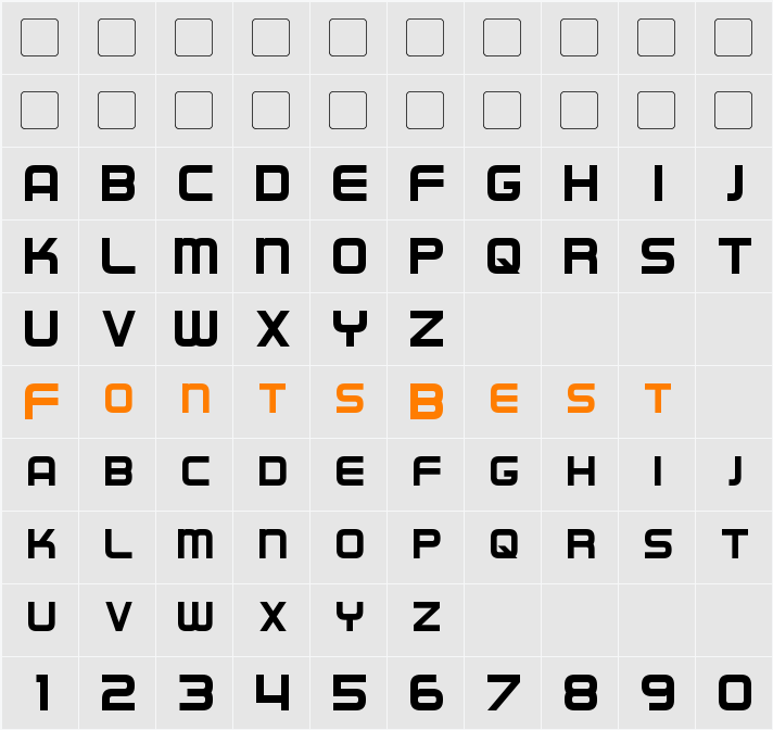 Regen Character Map