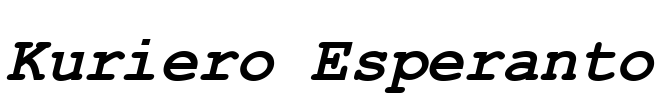 Kuriero Esperanto Font Image