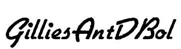 GilliesAntDBol Font Image