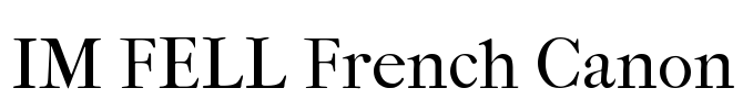 IM FELL French Canon Font Image