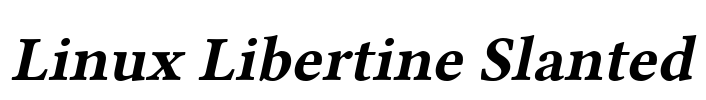 Linux Libertine Slanted
