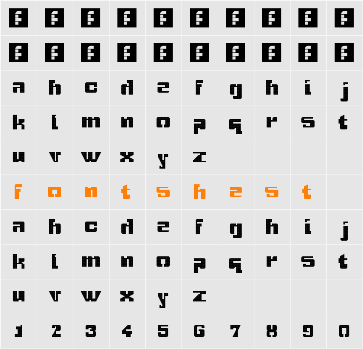 gridbreak sans Character Map