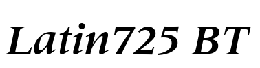 Latin725 BT Font Image
