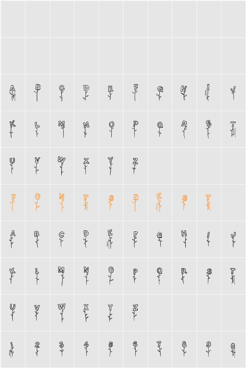 Typo Garden Demo Character Map