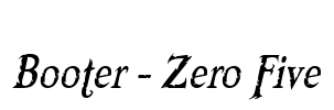 Booter - Zero Five