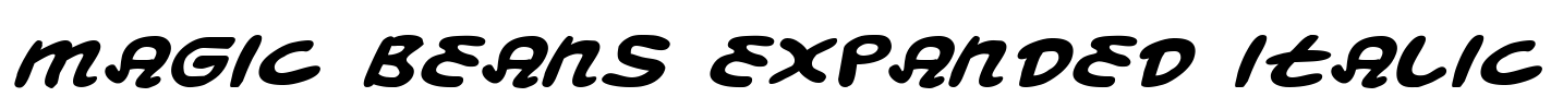 Magic Beans Expanded Italic Font Image