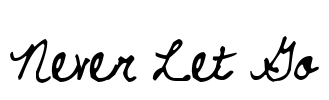 Never Let Go Font Image