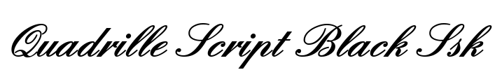 Quadrille Script Black Ssk Font Image