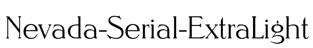 Nevada-Serial-ExtraLight Font Image