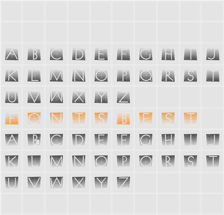 XperimentypoStripes Character Map