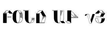 FOLD UP v3 Font Image