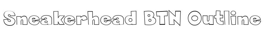 Sneakerhead BTN Outline Font Image