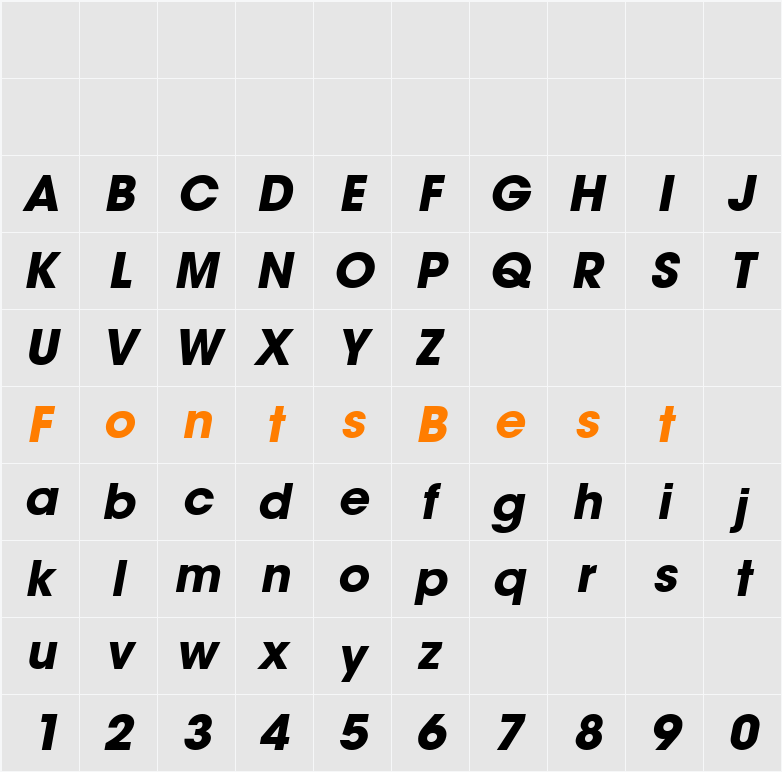 AvantGarde LT Medium Character Map