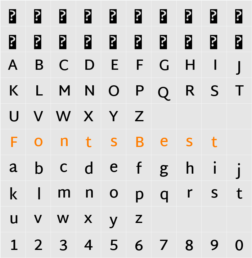 Martel Sans SemiBold Character Map