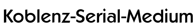 Koblenz-Serial-Medium Font Image