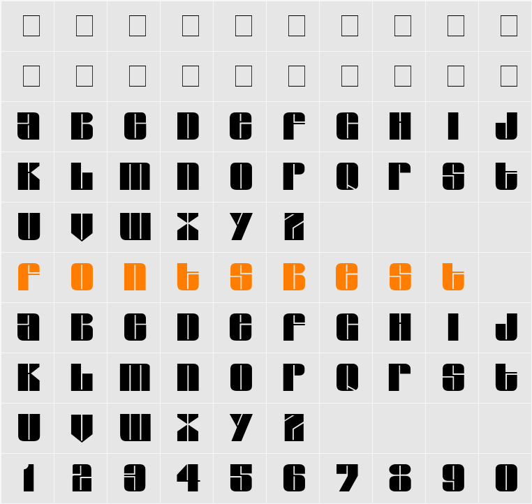 266-CAI978 Character Map