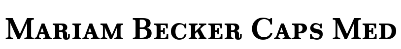 Mariam Becker Caps Med Font Image