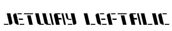 Jetway Leftalic Font Image