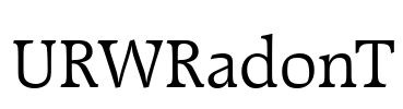 URWRadonT Font Image