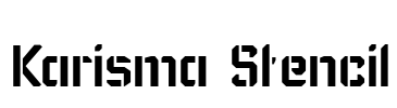 Karisma Stencil Font Image
