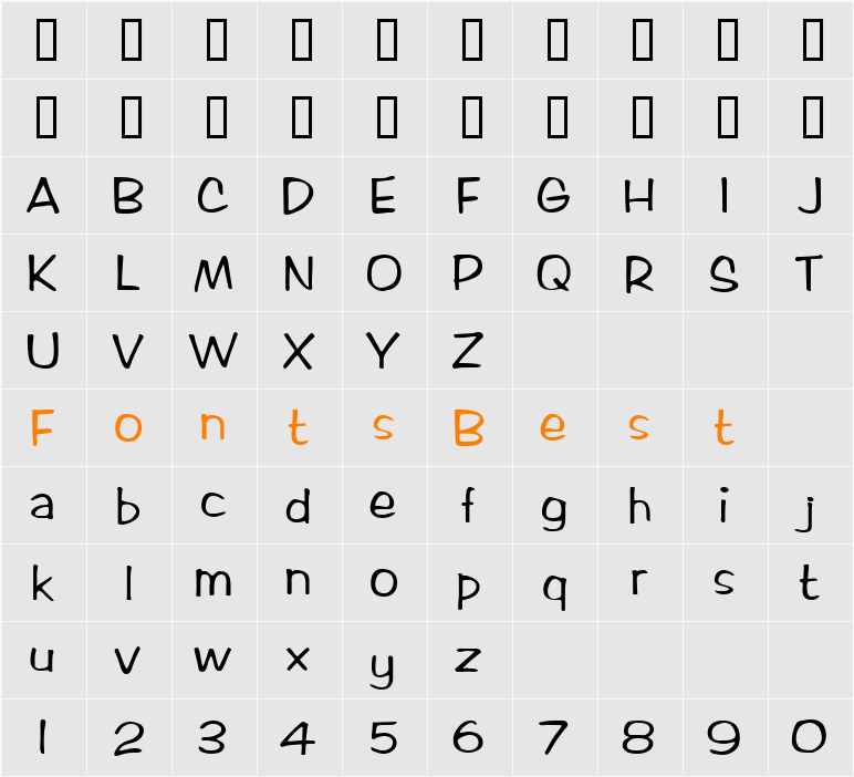 Marlo-Condensed Character Map