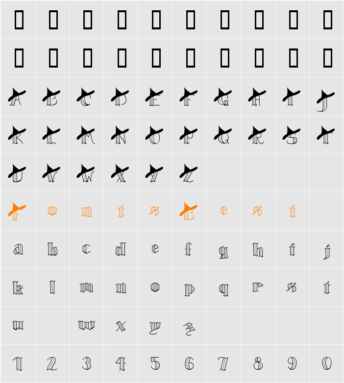 LD Witchy Character Map