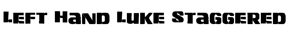 Left Hand Luke Staggered Font Image