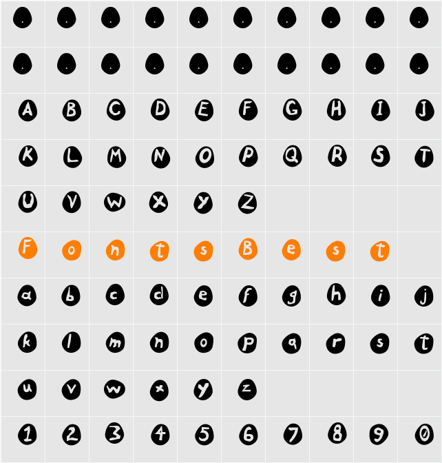 Eggs Character Map