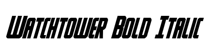 Watchtower Bold Italic