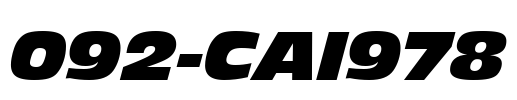 092-CAI978 Font Image