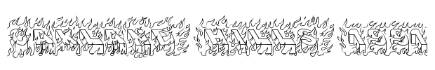 oakland hills 1991 Font Image