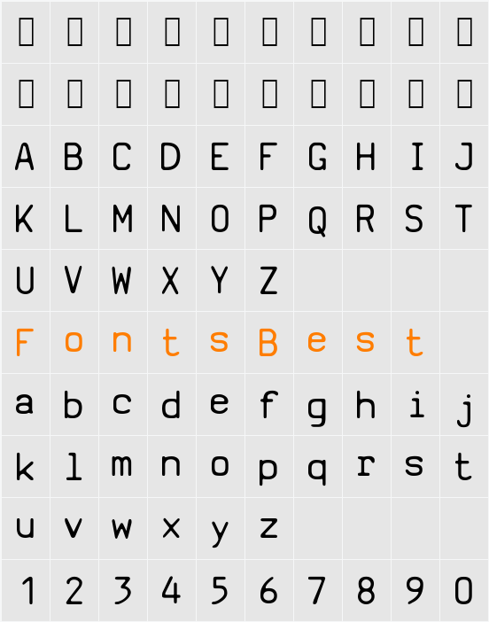 SV Basic Manual Character Map