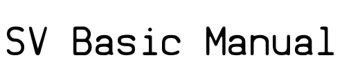 SV Basic Manual Font Image