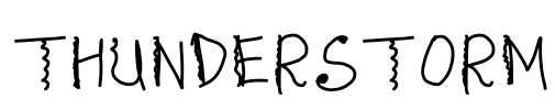 THUNDERSTORM Font Image