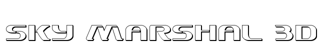 Sky Marshal 3D Font Image