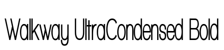 Walkway UltraCondensed Bold Font Image