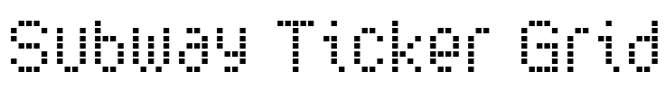 Subway Ticker Grid Font Image