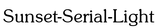 Sunset-Serial-Light Font Image
