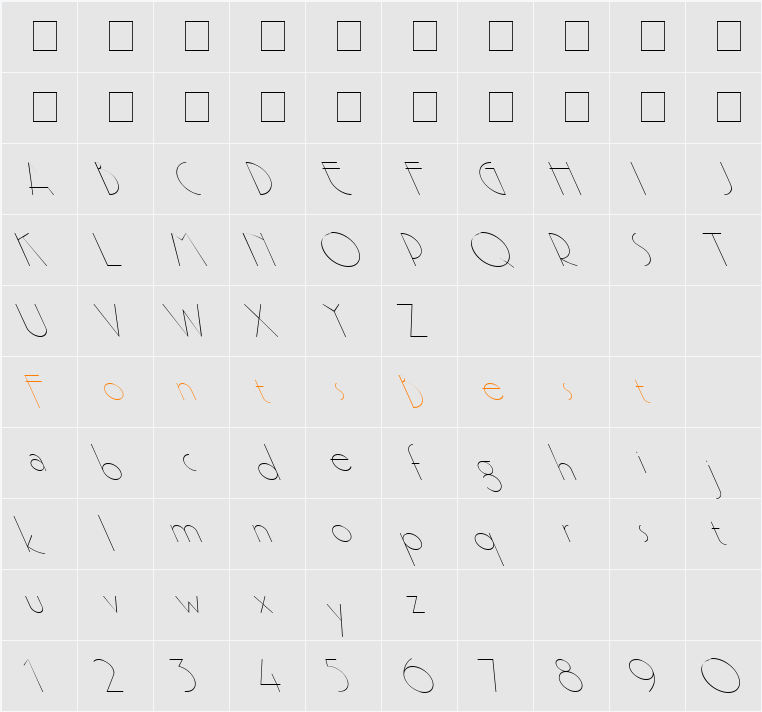 Premi Leftified Character Map
