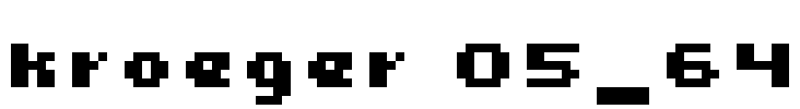 kroeger 05_64 Font Image