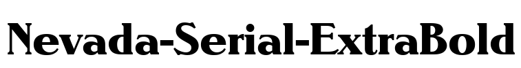 Nevada-Serial-ExtraBold Font Image
