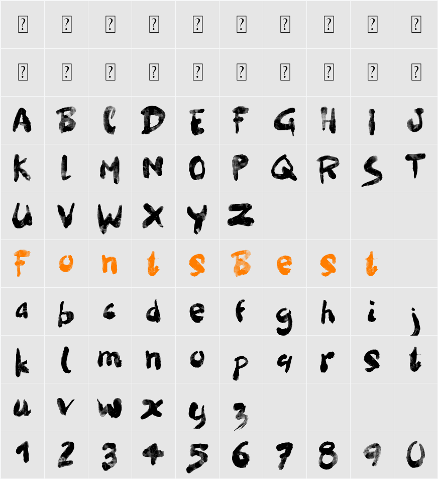 Vif Argent Character Map
