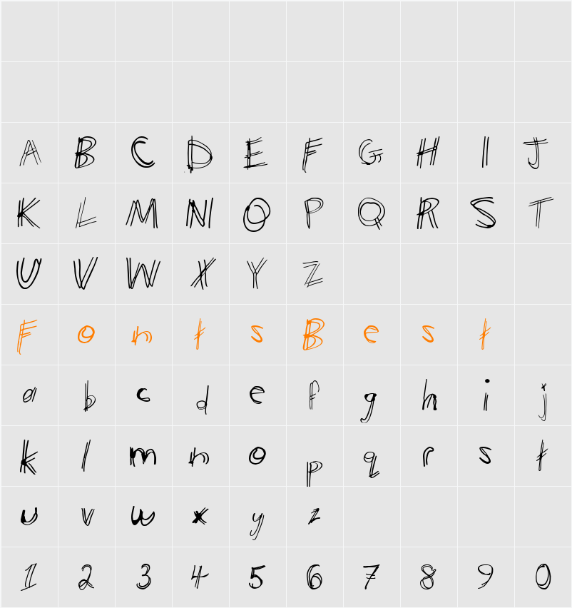 Phont Van Ulden Character Map