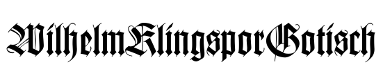 WilhelmKlingsporGotisch Font Image