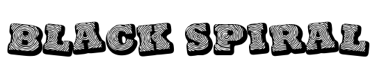 Black spiral Font Image