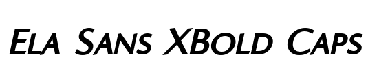 Ela Sans XBold Caps
