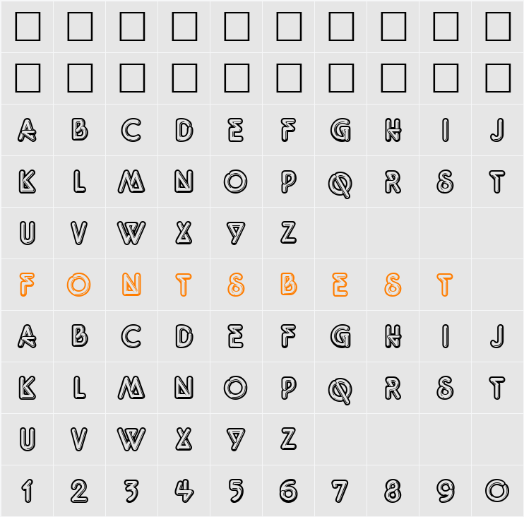 Quark Neon Character Map